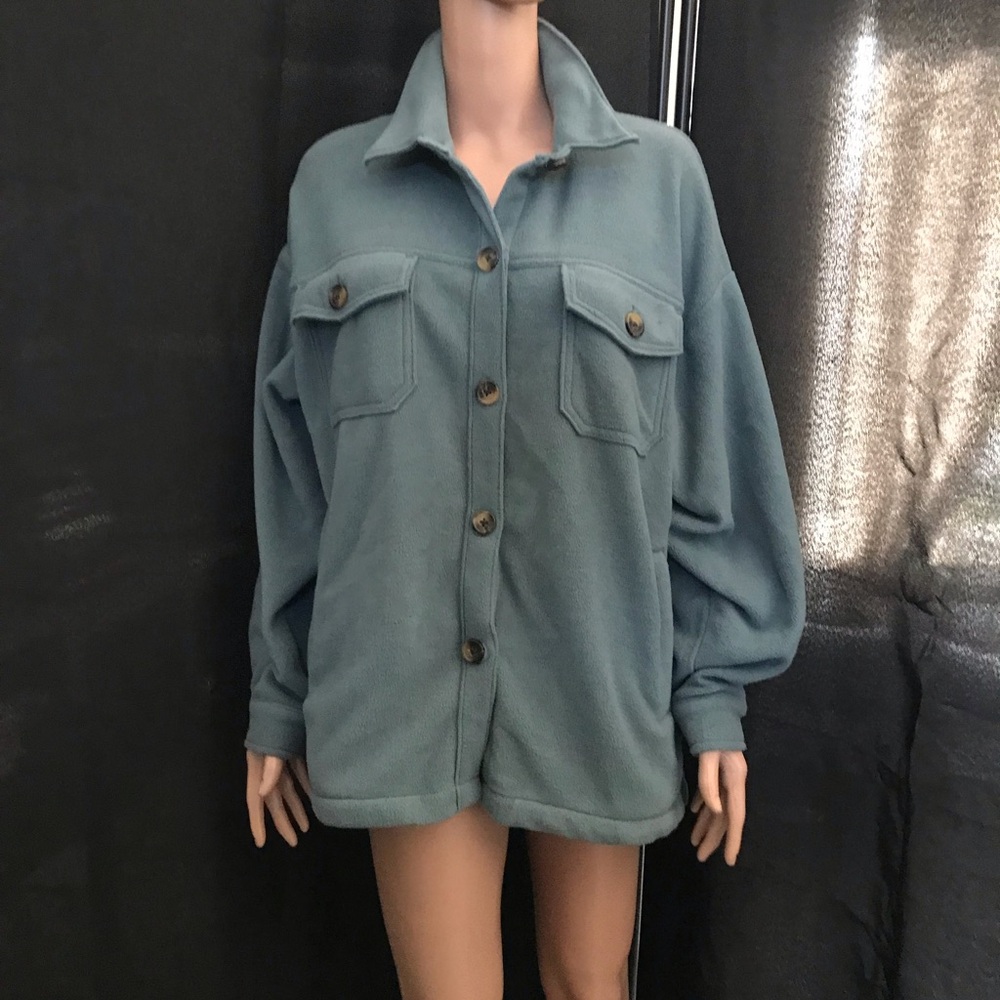 Men’s UNIONBAY Teal Button-Up Teddy Jacket